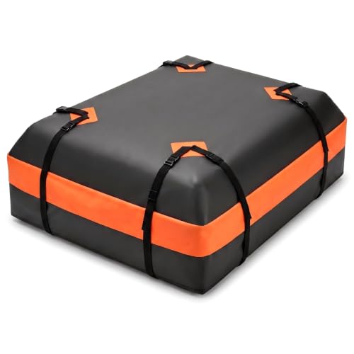 KMFurnila 15 Cubic Feet Heavy Duty Waterproof Car Rooftop Cargo Carrier Bag