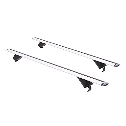 Elevate Outdoor 55In Steel Cross Bars for Existing Vehicle Roof Rails | Attaches to Existing Side Rails up to 55" Apart, 200 lb Capacity and Lockable Design, For Most Cars, SUVs, and Minivans
