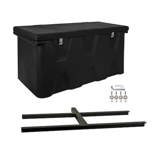 Buyers Products 1707020 Poly Hitch Mounted Cargo Carrier, 23x51x26, Includes Polyethylene Chest, Steel Frame, 5/8in. Hitch Pin, Waterproof Truck Bed Storage & Tool Box, Fits 2 in Receiver, Made in USA