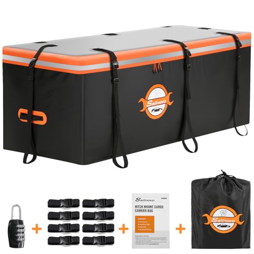 Sailnovo 20 Cu Ft Hitch Cargo Carrier Soft Shell Bag, Waterproof PVC