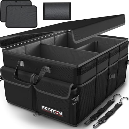 FORTEM Trunk Organizer - Foldable Car Organizer & Storage for SUVs & Trucks