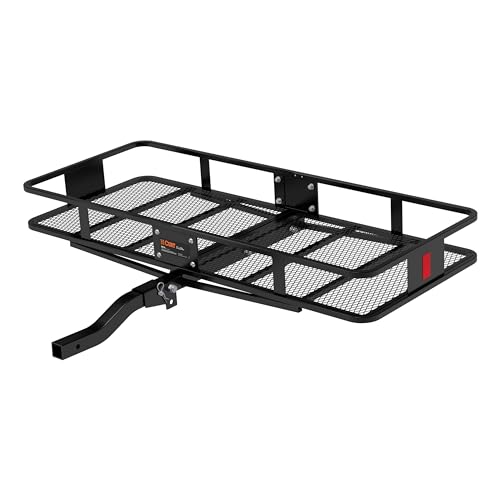 CURT 18153 Folding Hitch Basket Cargo Carrier, 60" x 24", 500 lb