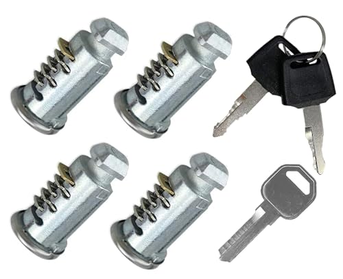 4 Pack Lock Cores Compatible with Thule One-Key System Lock Cylinders, Key Cylinder for Bike Rack, Roof Cargo, Roof Rack, Towers, Ski Rack