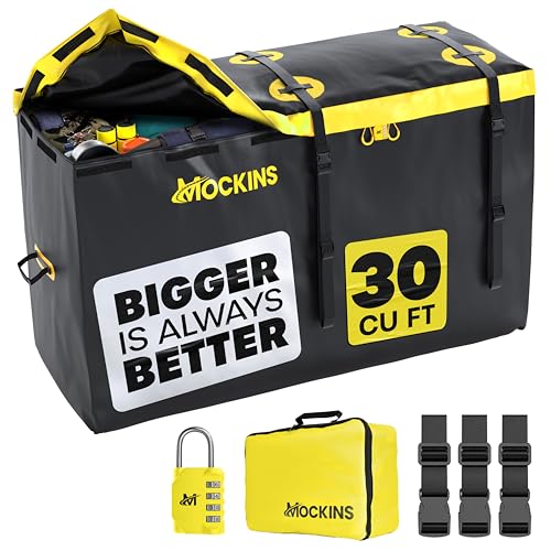 Mockins XL 30 CuFt All-Weather Trailer Hitch Cargo Carrier Bag 60"x24"x36"
