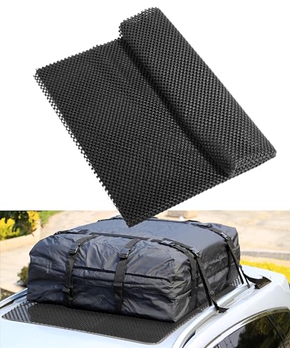 Roof Rack Pads, 51"x43" Rooftop Cargo Bag Mat,Car Accessories Roof Cargo Bag Protective Mat,Roof Mat Car Skid Proof Mat,Universal Roof Rack Pad for Protection from Car Roof Racks,Fits Most Vehicles